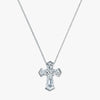 J'EVAR 14KT White Gold Unity Cross ALTR Lab Grown Diamond Necklace Front View | 1.50 CT