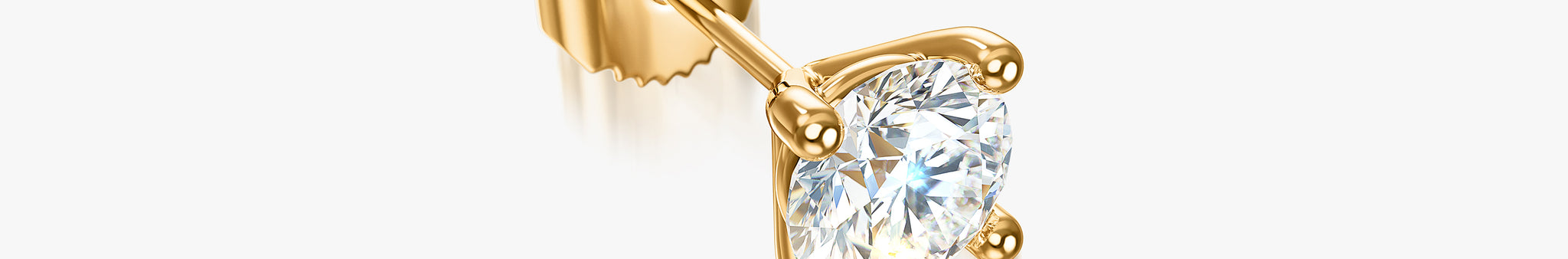 J'EVAR 14KT Yellow Gold ALTR Lab Grown Diamond Stud Earrings Lock View