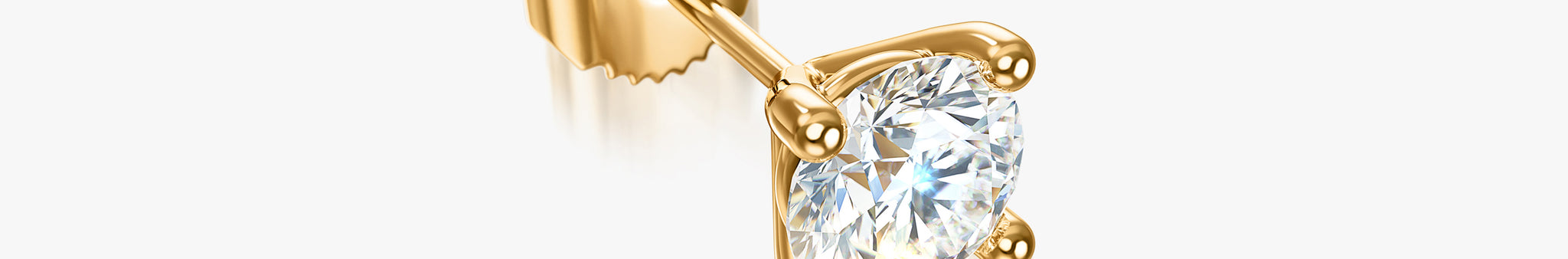 J'EVAR 14KT Yellow Gold ALTR Lab Grown Diamond Stud Earrings Lock View