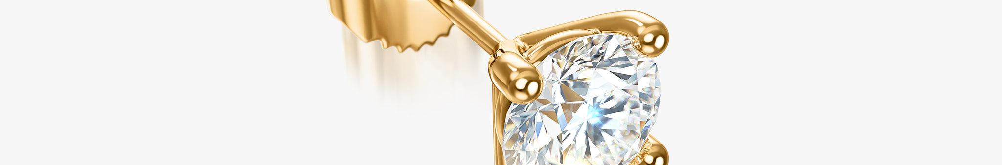 J'EVAR 14KT Yellow Gold ALTR Lab Grown Diamond Stud Earrings Lock View