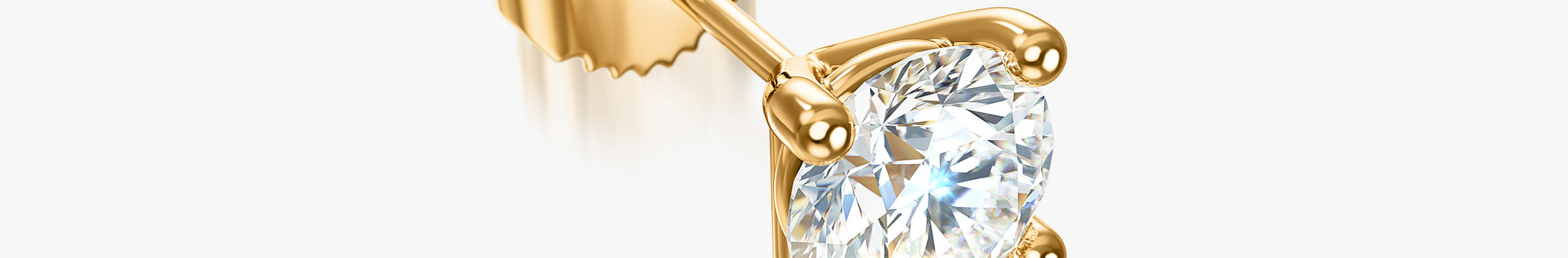 J'EVAR 14KT Yellow Gold ALTR Lab Grown Diamond Stud Earrings Lock View