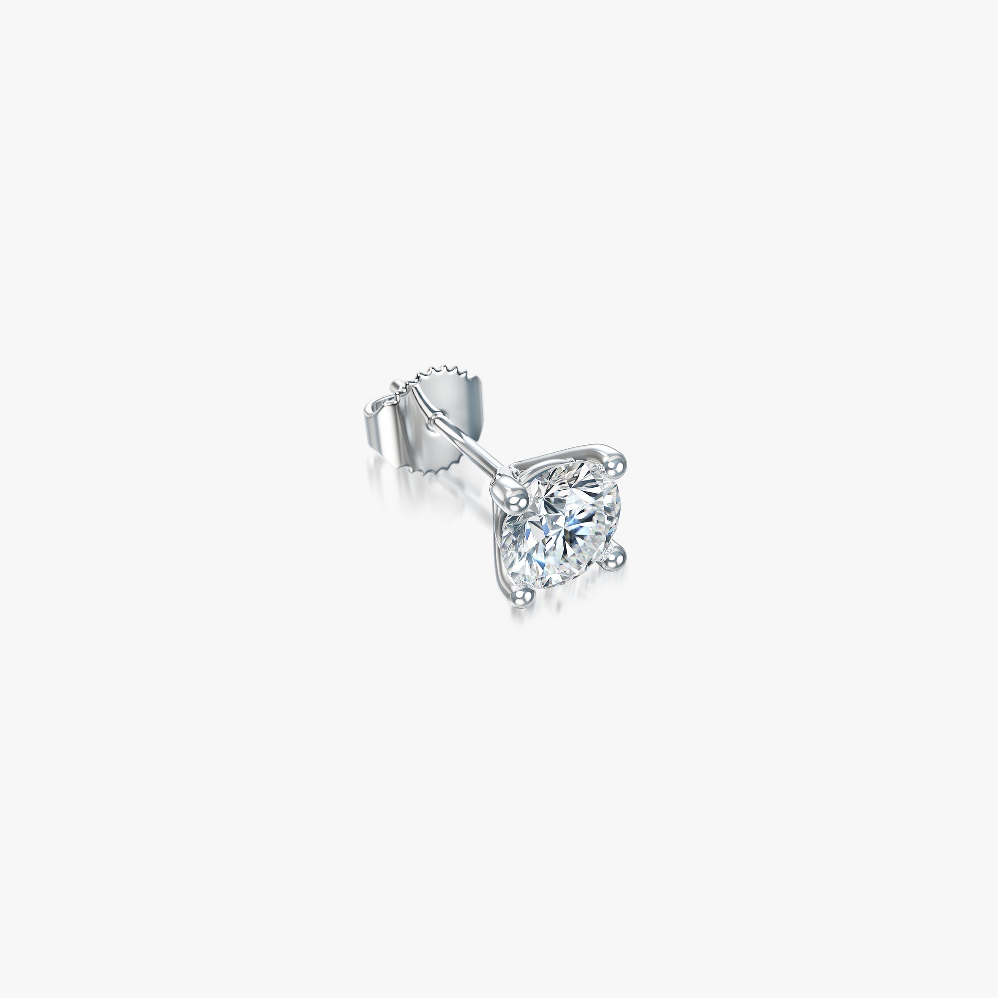 J'EVAR 14KT White Gold ALTR Lab Grown Diamond Stud Earrings Lock View