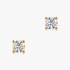 J'EVAR 14KT Yellow Gold ALTR Lab Grown Diamond Stud Earrings Front View | Pair / 2.50 CT