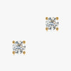 J'EVAR 14KT Yellow Gold ALTR Lab Grown Diamond Stud Earrings Front View | Pair / 2.70 CT