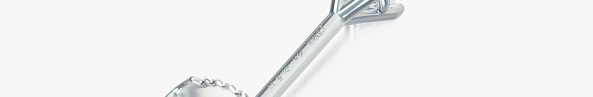 J'EVAR 14KT White Gold ALTR Lab Grown Diamond Stud Earrings Back View