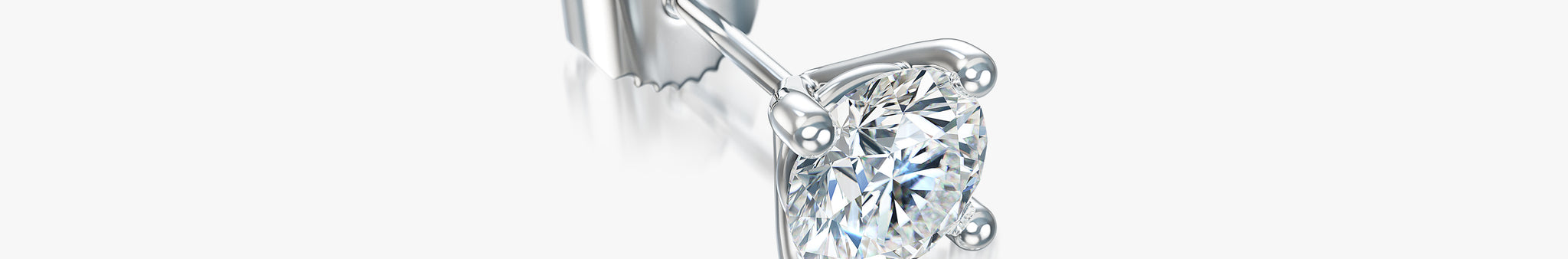 J'EVAR 14KT White Gold ALTR Lab Grown Diamond Stud Earrings Lock View
