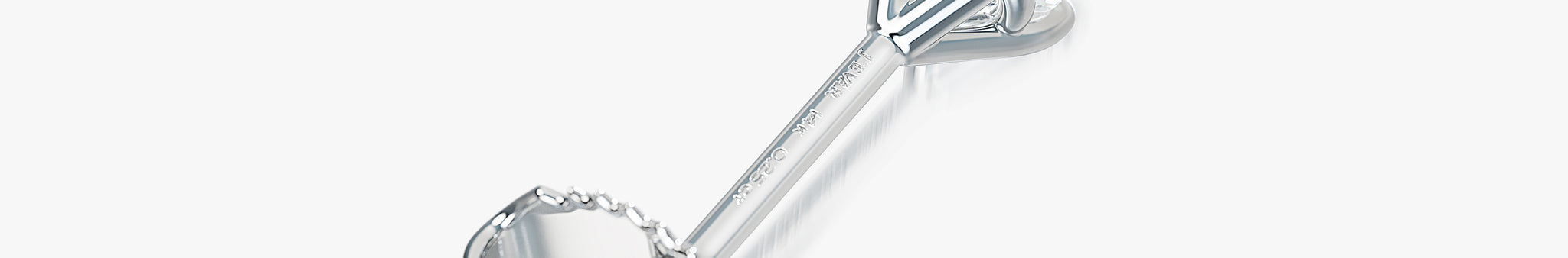 J'EVAR 14KT White Gold ALTR Lab Grown Diamond Stud Earrings Back View
