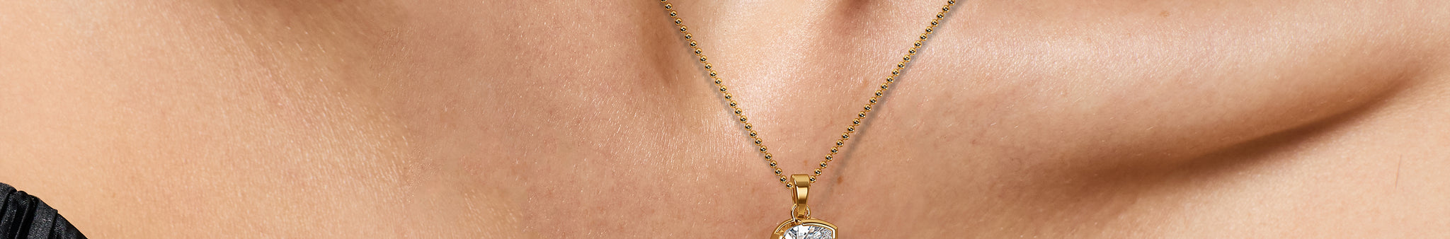 TYPE by J'EVAR 7MM G SOLITAIRE DIAMOND INITIAL PENDANT 18K Yellow Gold ALTR Lab Grown Diamond Model View