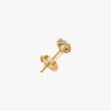 J'EVAR 18KT Yellow Gold Invisible Halo ALTR Lab Grown Diamond Earrings Back View | 2.05 CT