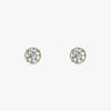 J'EVAR 18KT Yellow Gold Invisible Halo ALTR Lab Grown Diamond Earrings Front View | 2.05 CT