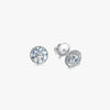 J'EVAR 18KT White Gold Invisible Halo ALTR Lab Grown Diamond Earrings Front Lock View | 3.08 CT