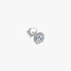 J'EVAR 18KT White Gold Invisible Halo ALTR Lab Grown Diamond Earrings Lock View | 3.08 CT