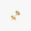 J'EVAR 18KT Yellow Gold Invisible Halo ALTR Lab Grown Diamond Earrings Back View | 3.08 CT