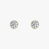 J'EVAR 18KT Yellow Gold Invisible Halo ALTR Lab Grown Diamond Earrings Front View | 3.08 CT