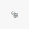 J'EVAR 18KT White Gold Invisible Halo ALTR Lab Grown Diamond Earrings Lock View | 4.08 CT