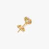 J'EVAR 18KT Yellow Gold Invisible Halo ALTR Lab Grown Diamond Earrings Back View | 4.08 CT
