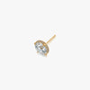 J'EVAR 18KT Yellow Gold Invisible Halo ALTR Lab Grown Diamond Earrings Side Perspective View | 4.08 CT