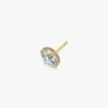J'EVAR 18KT Yellow Gold Invisible Halo ALTR Lab Grown Diamond Earrings Side Perspective View | 6.10 CT