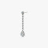 J'EVAR 18KT White Gold Invisible Halo ALTR Lab Grown Pear Diamond Dangle Earrings Side Perspective View | 2.60 CT