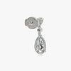 J'EVAR 18KT White Gold Invisible Halo ALTR Lab Grown Pear Diamond Drop Earrings Back View | 3.46 CT