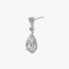 J'EVAR 18KT White Gold Invisible Halo ALTR Lab Grown Pear Diamond Drop Earrings Side Perspective View |3.46 CT