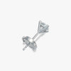 J'EVAR 18KT White Gold ALTR Lab Grown Diamond Single Stud Earring with Guardian Backs Back View | Single / 1.00 CT