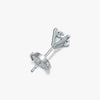 J'EVAR 18KT White Gold ALTR Lab Grown Diamond Single Stud Earring with Guardian Backs Back View | Single / 1.25 CT