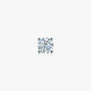 J'EVAR 18KT White Gold ALTR Lab Grown Diamond Single Stud Earring with Guardian Backs Front View | Single / 1.25 CT