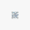 J'EVAR 18KT White Gold ALTR Lab Grown Diamond Single Stud Earring with Guardian Backs Front View | Single / 2.50 CT