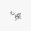 J'EVAR 18KT White Gold ALTR Lab Grown Diamond Single Stud Earring with Guardian Backs Lock View | Single / 2.50 CT