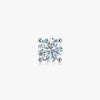 J'EVAR 18KT White Gold ALTR Lab Grown Diamond Single Stud Earring with Guardian Backs Front View | Single / 2.75 CT