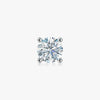 J'EVAR 18KT White Gold ALTR Lab Grown Diamond Single Stud Earring with Guardian Backs Front View | Single / 3.00 CT