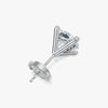 J'EVAR 18KT White Gold ALTR Lab Grown Diamond Single Stud Earring with Guardian Backs Back View | Single / 3.50 CT