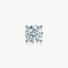 J'EVAR 18KT White Gold ALTR Lab Grown Diamond Single Stud Earring with Guardian Backs Front View | Single / 3.50 CT