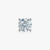 J'EVAR 18KT White Gold ALTR Lab Grown Diamond Single Stud Earring with Guardian Backs Front View | Single / 4.00 CT