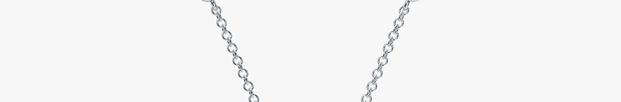 J'EVAR 18KT White Gold By the Yard Invisible Halo ALTR Lab Grown Diamond Necklace Front View