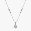 J'EVAR 18KT White Gold By the Yard Invisible Halo ALTR Lab Grown Diamond Necklace Front View | 1.50 CT