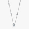 J'EVAR 18KT White Gold By the Yard Invisible Halo ALTR Lab Grown Diamond Necklace Side Perspective View | 2.50 CT
