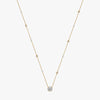 J'EVAR 18KT Yellow Gold By the Yard Invisible Halo ALTR Lab Grown Diamond Necklace Front View | 2.50 CT