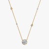 J'EVAR 18KT Yellow Gold By the Yard Invisible Halo ALTR Lab Grown Diamond Necklace Front View | 2.50 CT