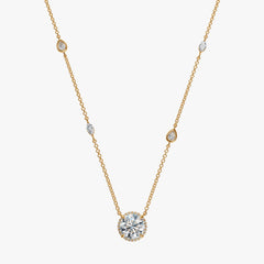 By the Yard Invisible Halo Diamond Necklace