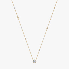By the Yard Invisible Halo Diamond Necklace