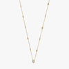 J'EVAR 18KT Yellow Gold By the Yard Invisible Halo ALTR Lab Grown Diamond Necklace Side Perspective View | 2.50 CT