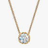 J'EVAR 14KT Yellow Gold ALTR Lab Grown Solitaire Diamond Necklace Front View | 1.50 CT