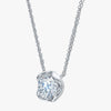 J'EVAR 14KT White Gold Solitaire ALTR Lab Grown Diamond Necklace Perspective View | 2.00 CT