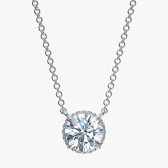 Invisible Halo Diamond Necklace
