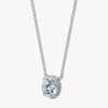 J'EVAR 18KT White Gold Invisible Halo ALTR Lab Grown Diamond Necklace Side Perspective View | 1.03 CT