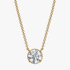 J'EVAR 18KT Yellow Gold Invisible Halo ALTR Lab Grown Diamond Necklace Front View | 1.03 CT