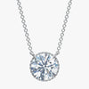 J'EVAR 18KT White Gold Invisible Halo ALTR Lab Grown Diamond Necklace Front View | 2.04 CT
