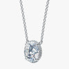 J'EVAR 18KT White Gold Invisible Halo ALTR Lab Grown Diamond Necklace Side Perspective View | 2.04 CT